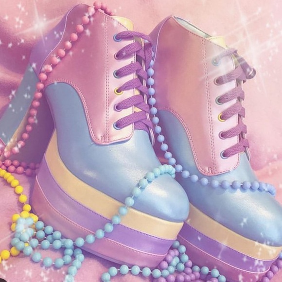 Dolls Kill Shoes - NIB Sugar Thrillz Pastel Platform Oxfords